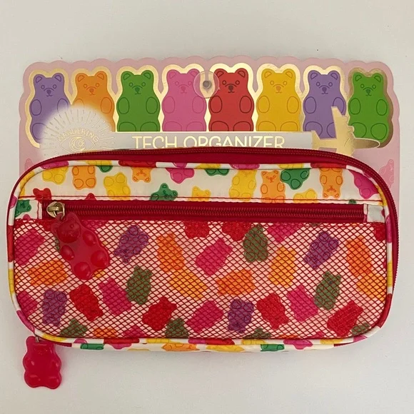 Wandering Moon Gummy Bear Tech Organizer Travel Pouch NWT Multicolored So Cute 🥰 - Picture 1 of 6